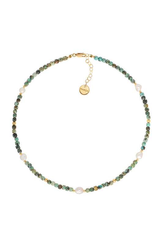 Turquoise with Pearl Necklace