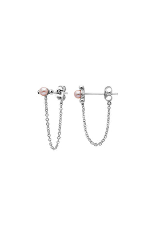 Vermeer Pearl Earrings Silver