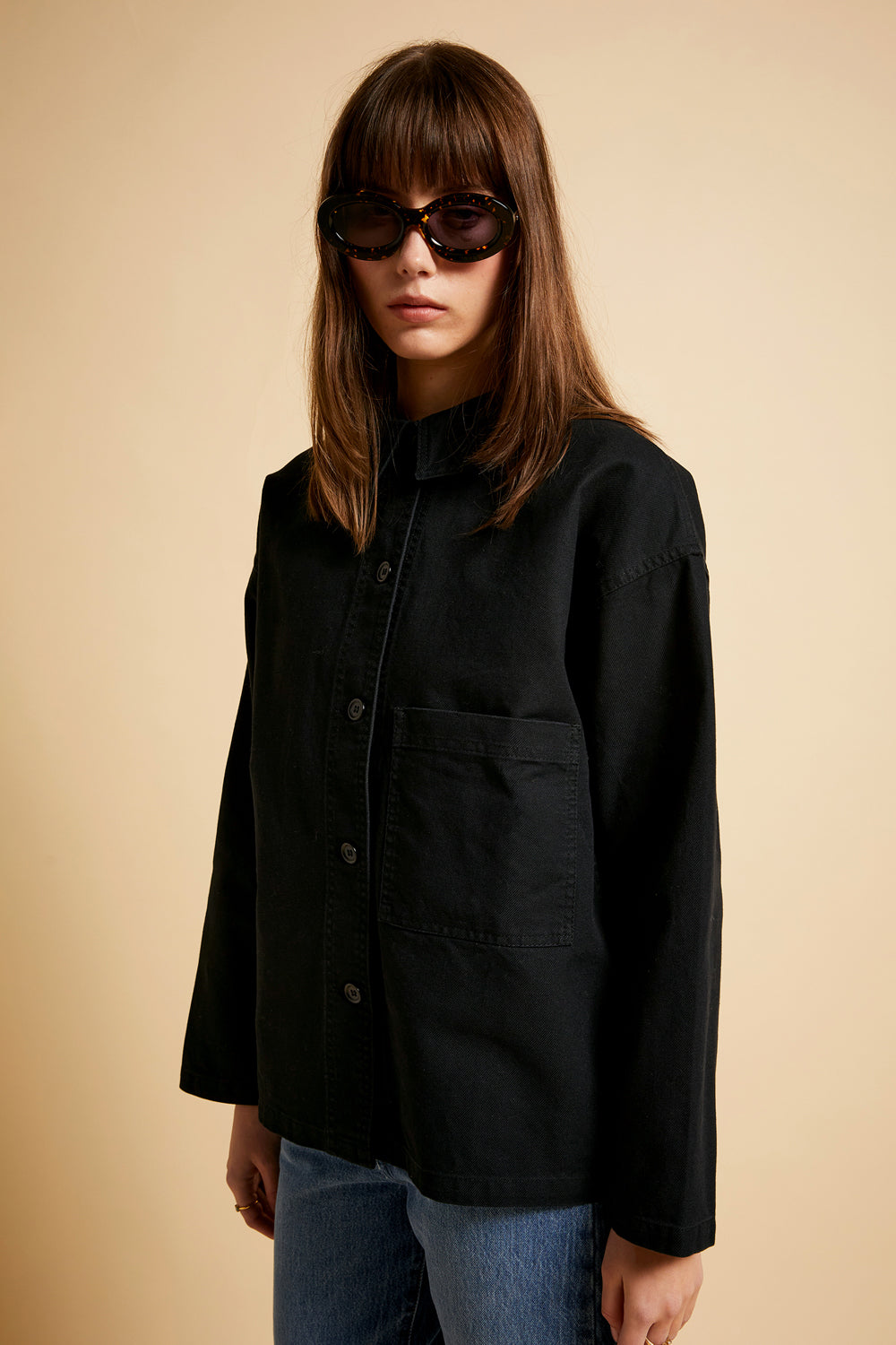 Oversized Twill Workwear Jacket