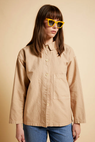 Oversized Twill Workwear Jacket