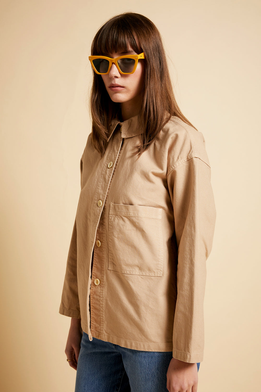 Oversized Twill Workwear Jacket