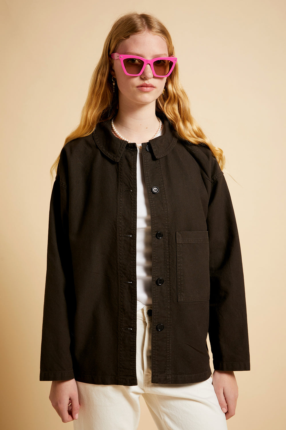 Oversized Twill Workwear Jacket