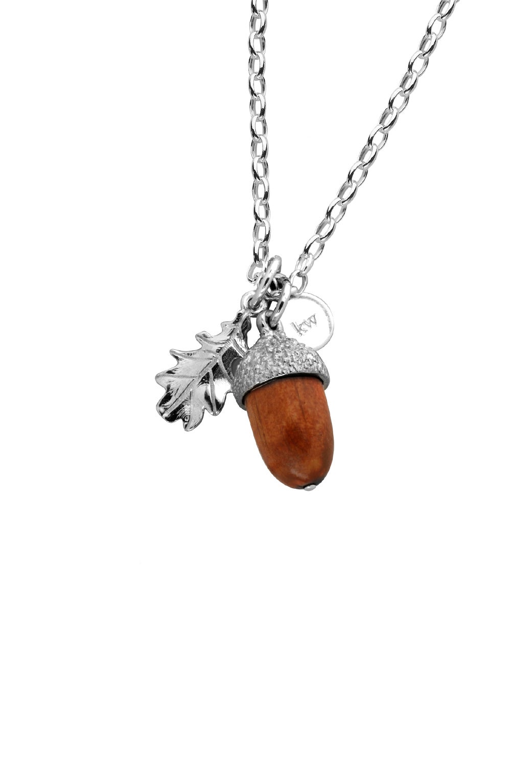 Wood and silver on sale necklace