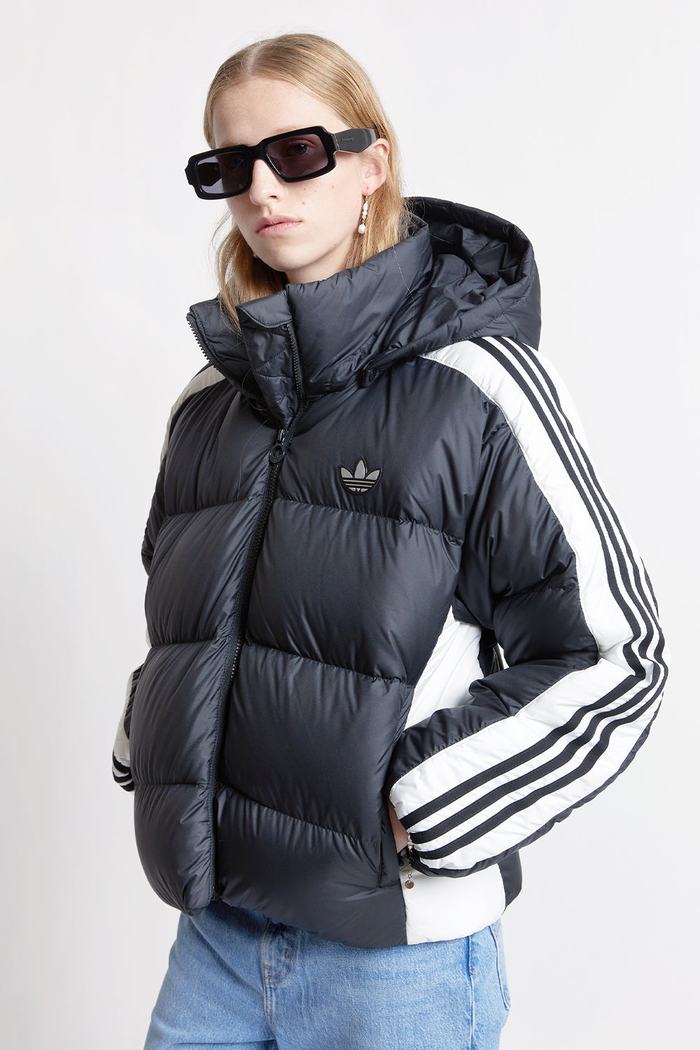 adidas black padded jacket