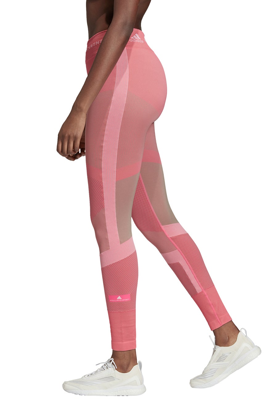 Adidas By Stella Mccartney Woman Leggings Fuchsia Size L Recycled  Polyester, Elastane In Pink