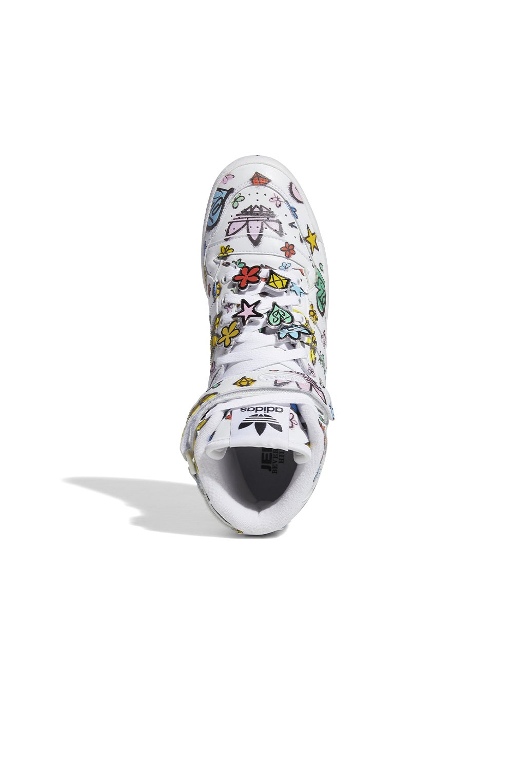 Adidas X Jeremy Scott Forum 84 Hi Mono Shoes Cloud White Karen