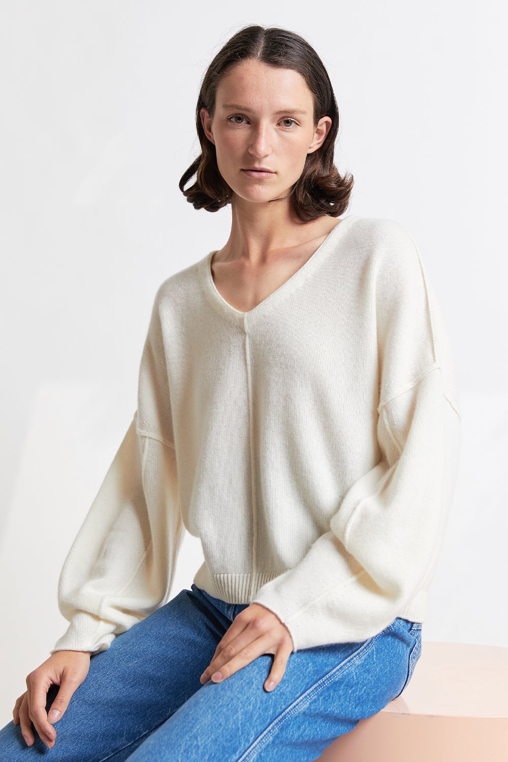 Cropped hotsell cashmere sweater