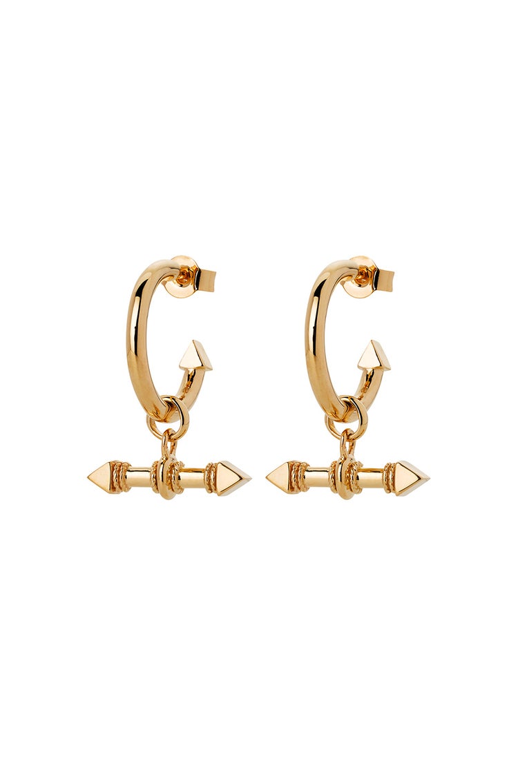 Arrow Fob Earrings Gold | Karen Walker