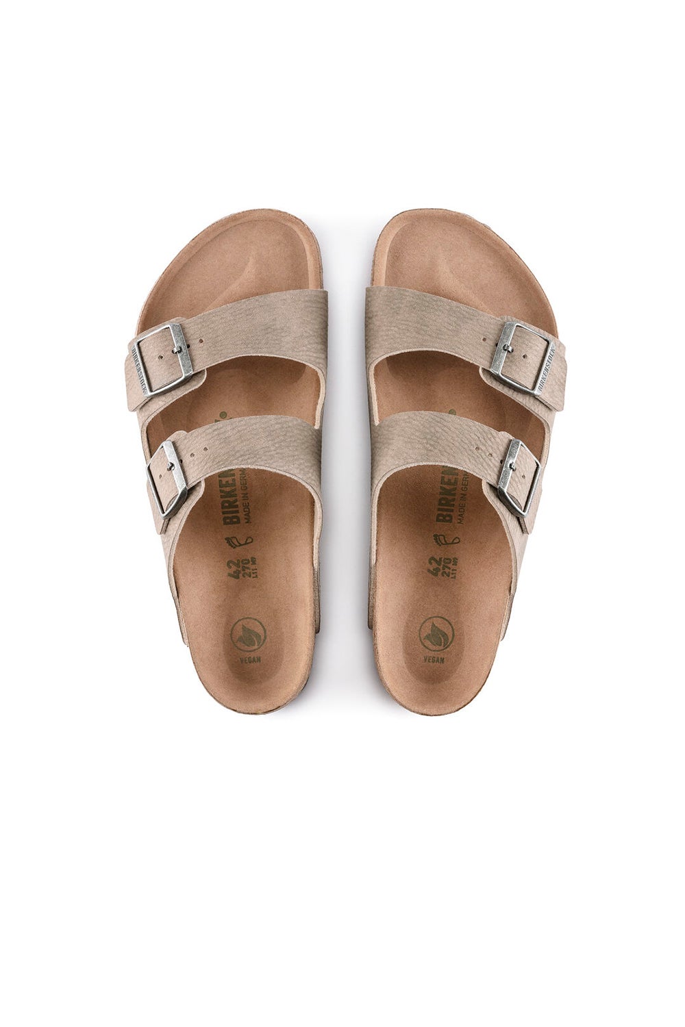 Birkenstock Arizona Birkibuc Vegan Regular Fit Gray Taupe | Karen