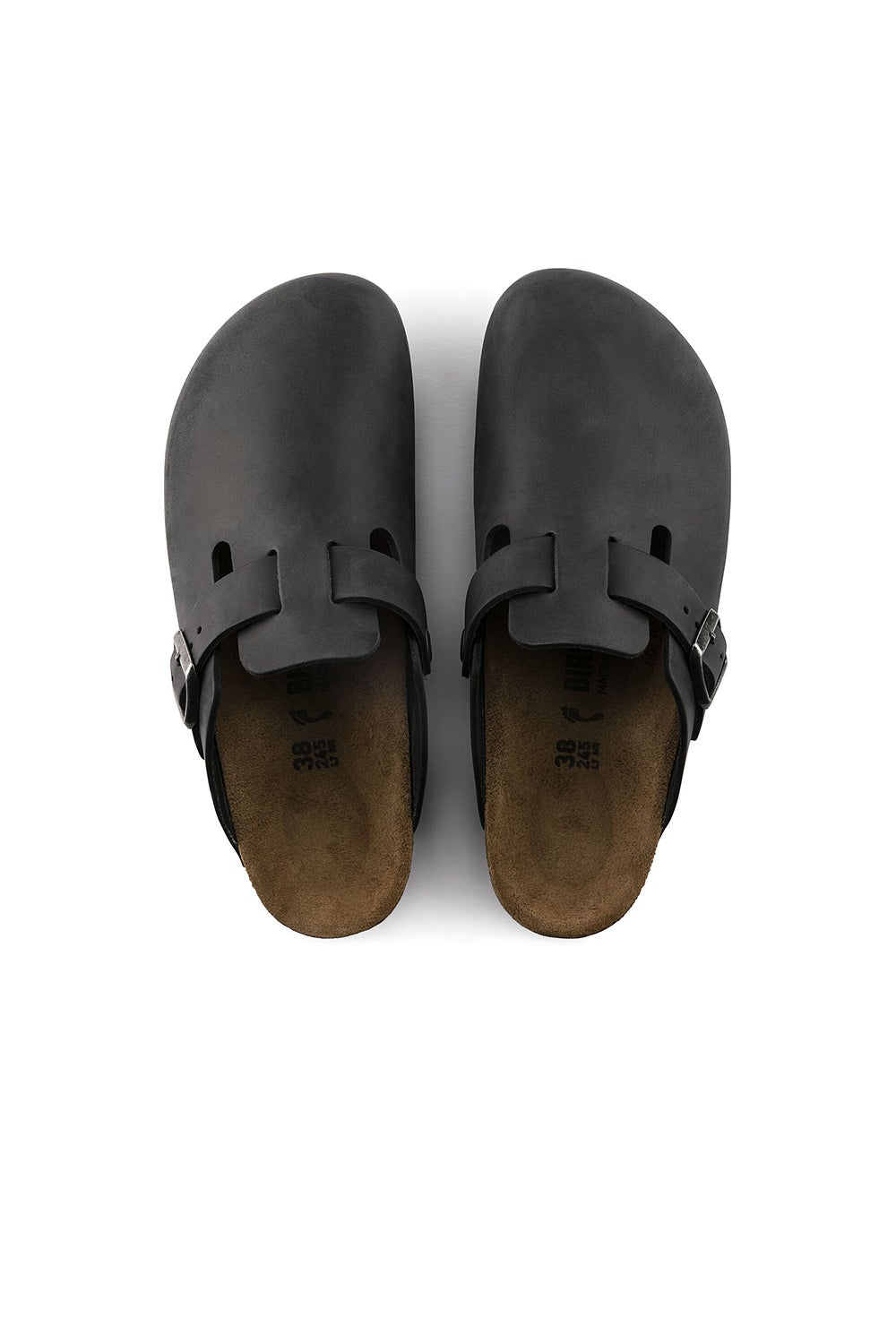 Birkenstock Boston Oiled Leather Regular Fit Black | Karen Walker