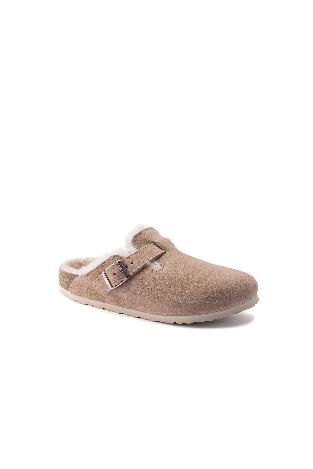 birkenstock boston shearling light rose