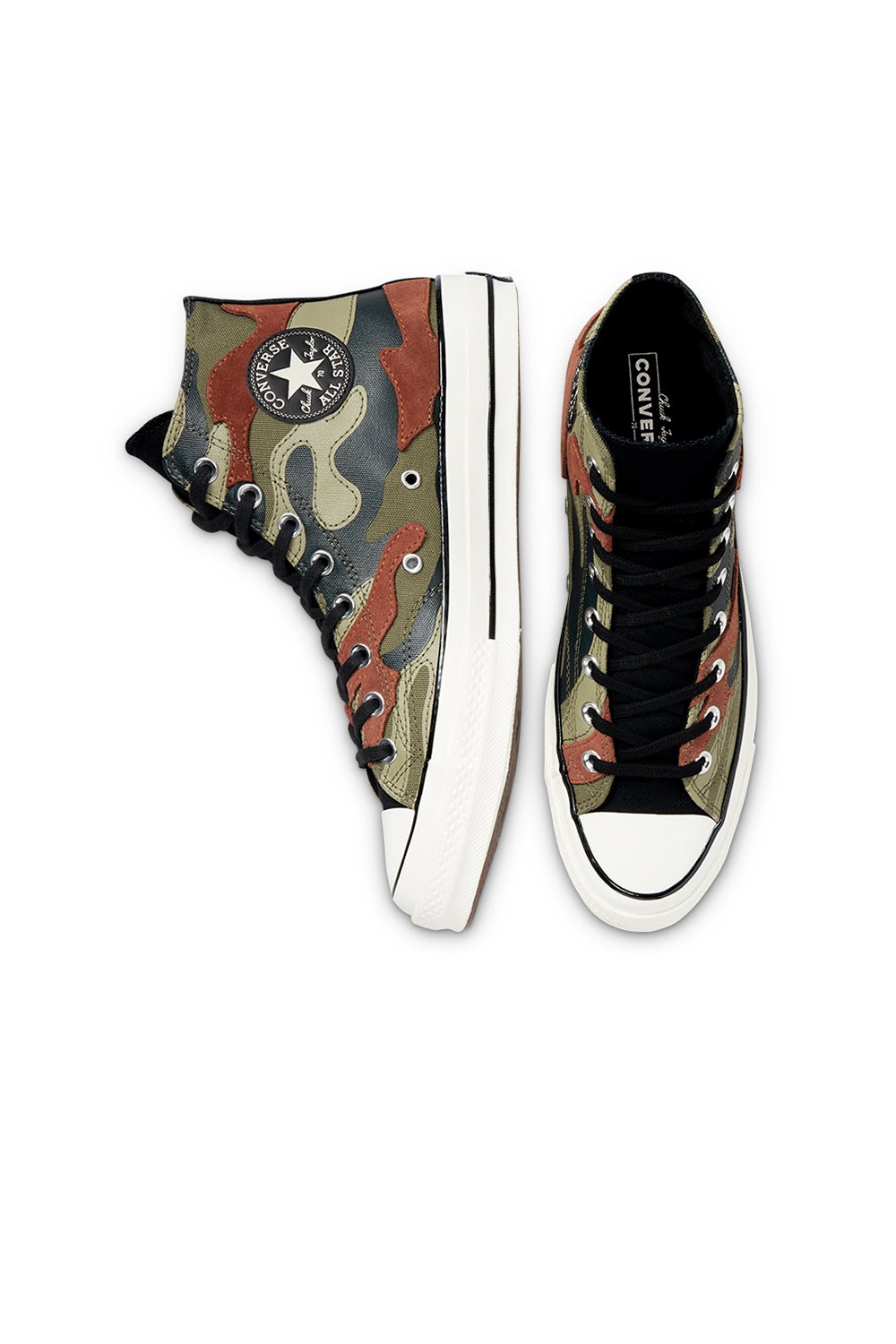 converse printed high tops