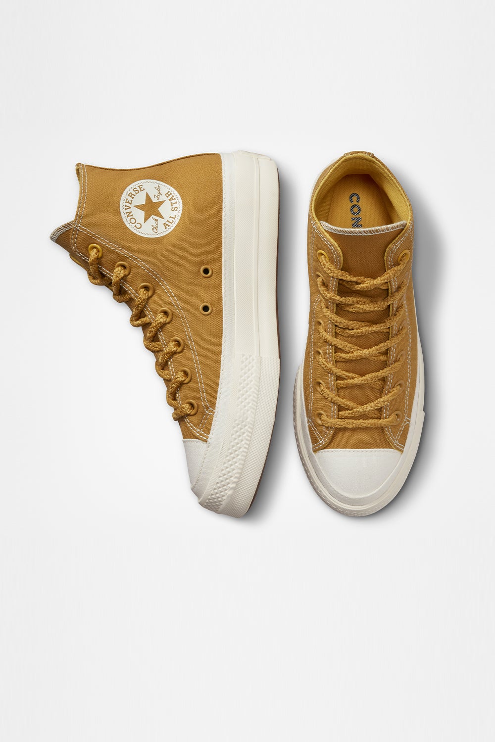 Yellow converse all sales star high tops