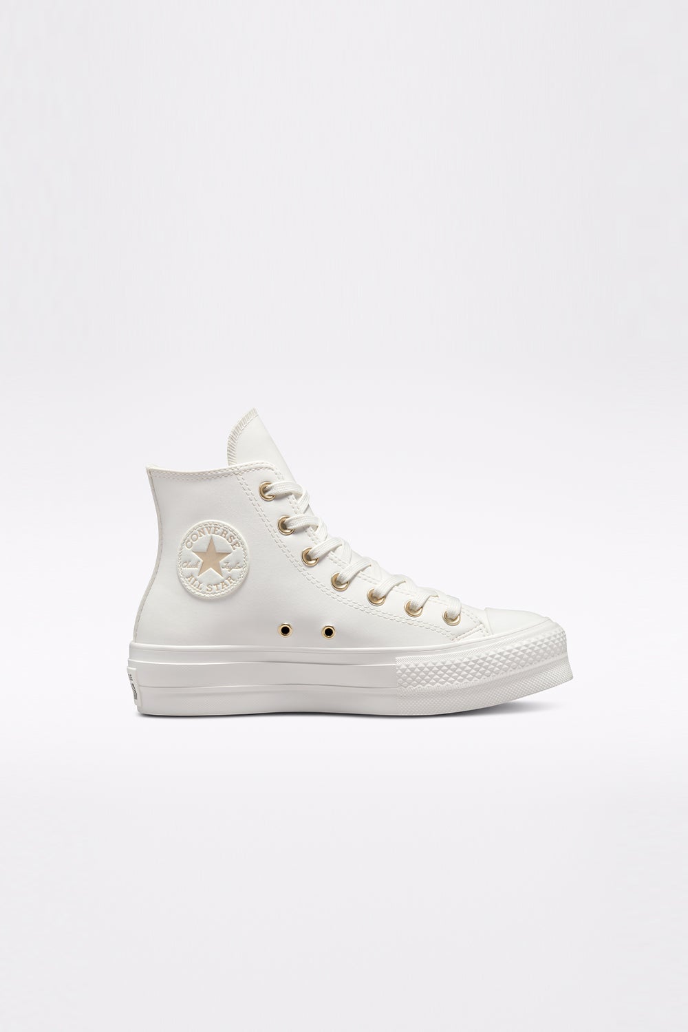 Converse hi white on sale leather