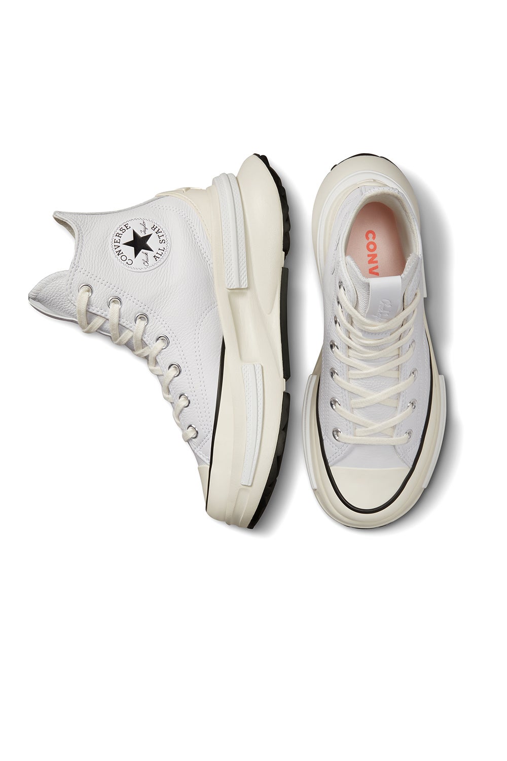 Converse white sales leather high