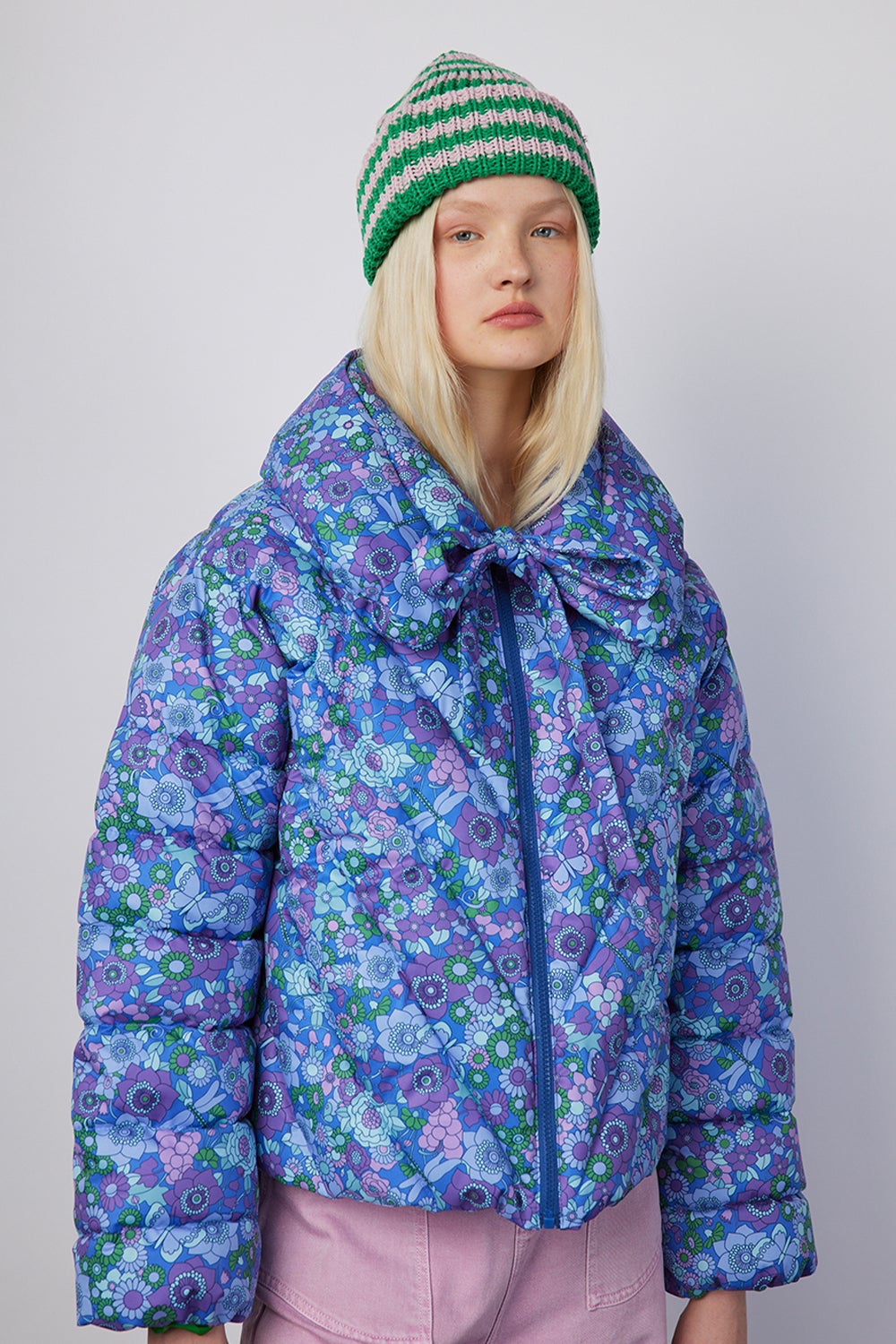 Damson Madder Holly Recycled Tie Neck Puffer | Karen Walker