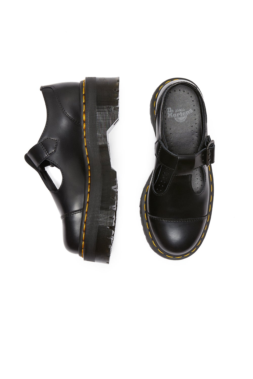 Dr. Martens Bethan Mary Jane Smooth Black Karen Walker