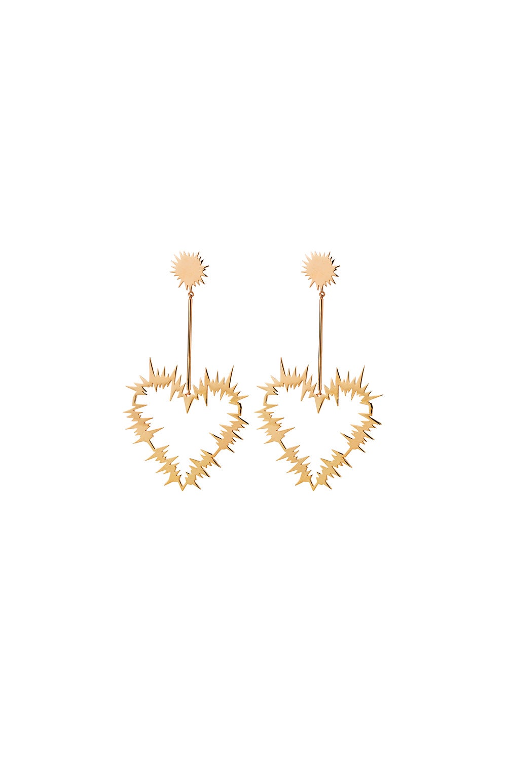 Karen walker deals heart earrings