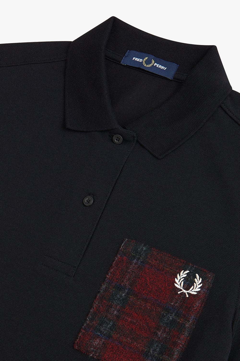 fred perry patch polo shirt