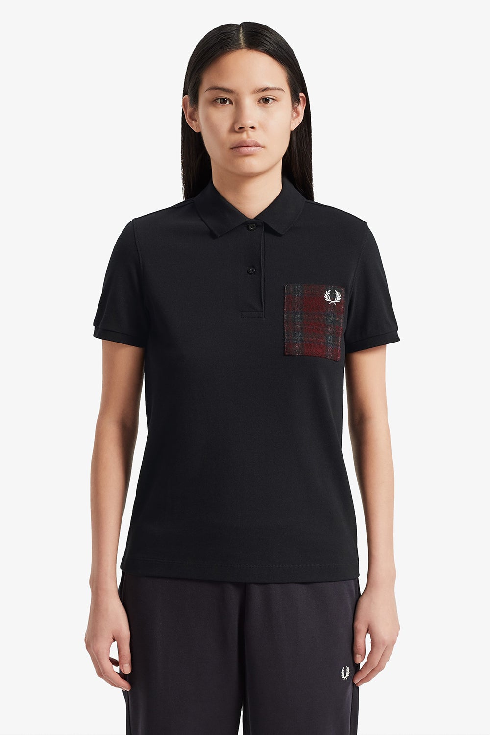 fred perry tartan polo shirt