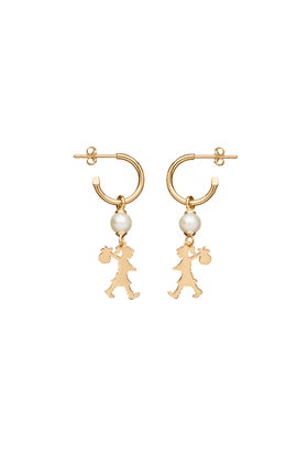 Authentic Earrings LV Blooming Italy/plated Gold 