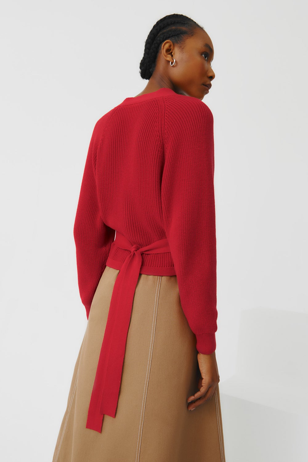 kowtow composure cardigan red