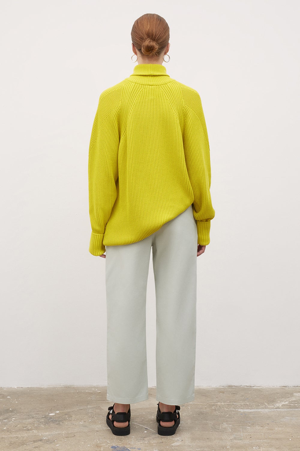 yellow roll neck jumper