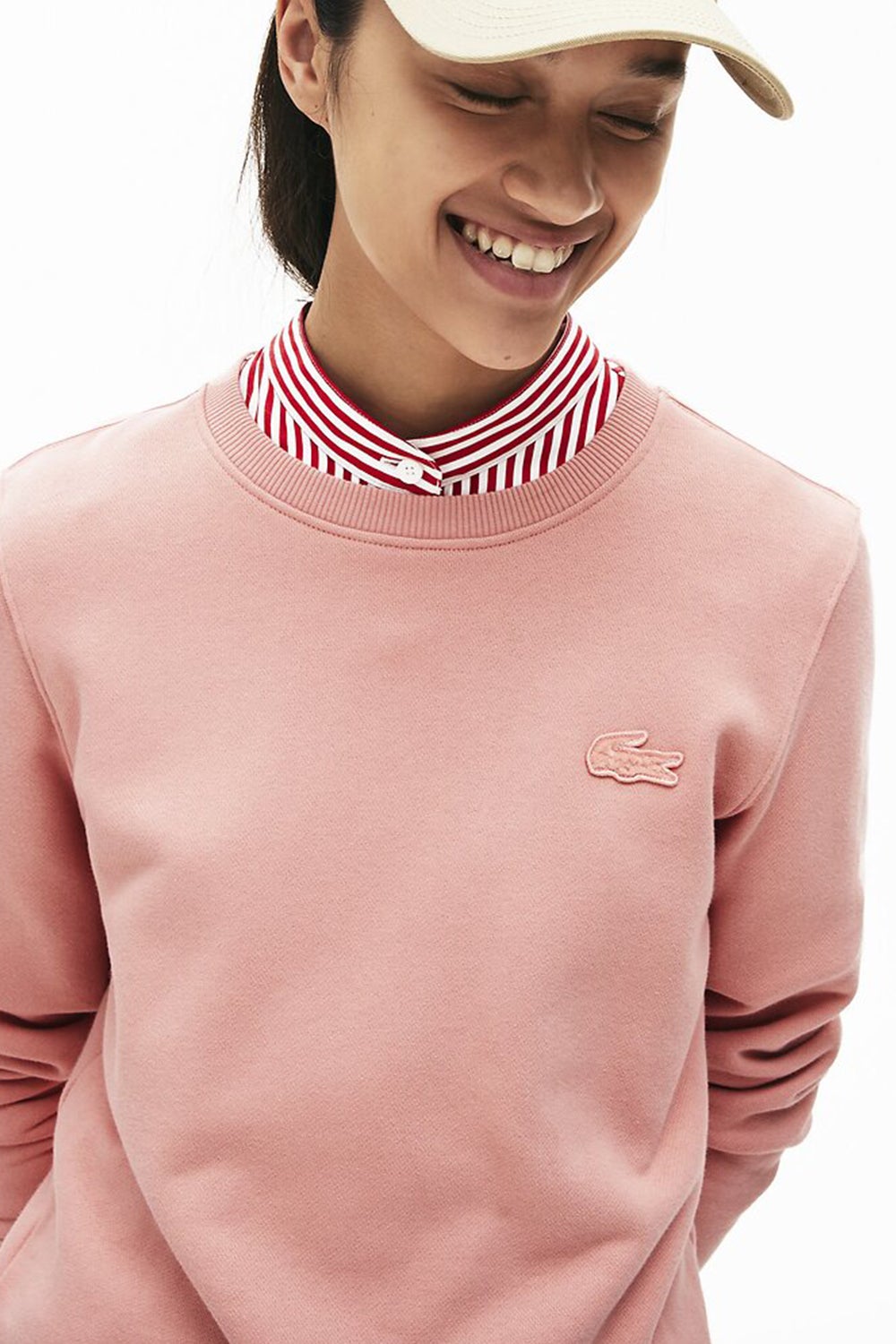 lacoste pink sweatshirt