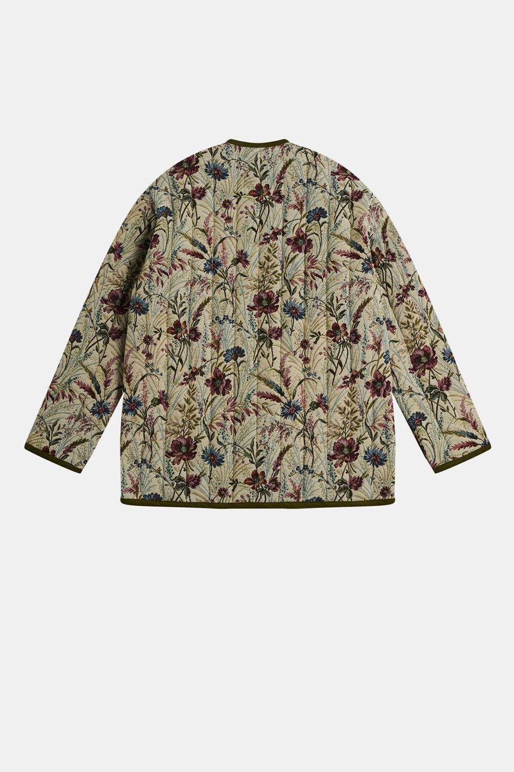 Lavenham Jacquard Shop Coat Floral Cream | Karen Walker