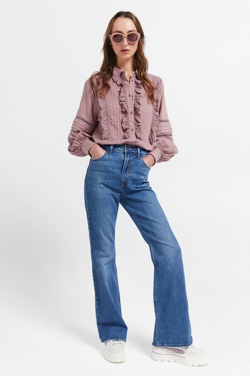 70s High Rise Flare Jeans