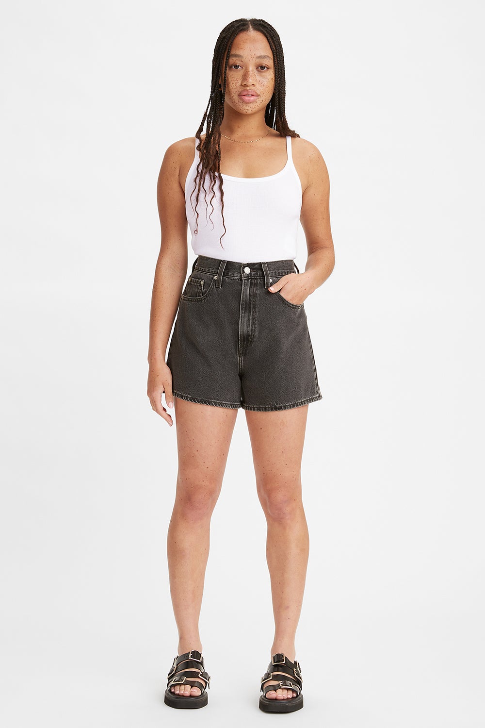 levis high shorts