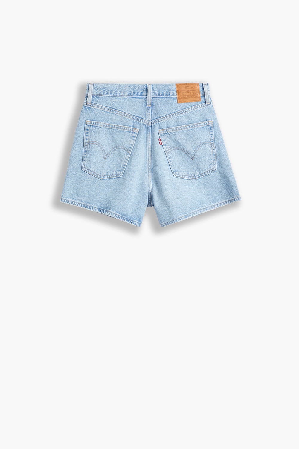 levi's high loose denim shorts in blue