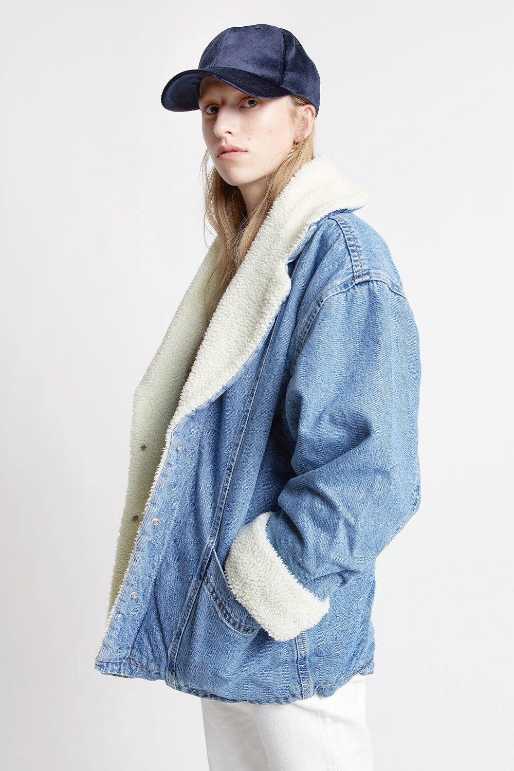 retro collar sherpa jacket levis