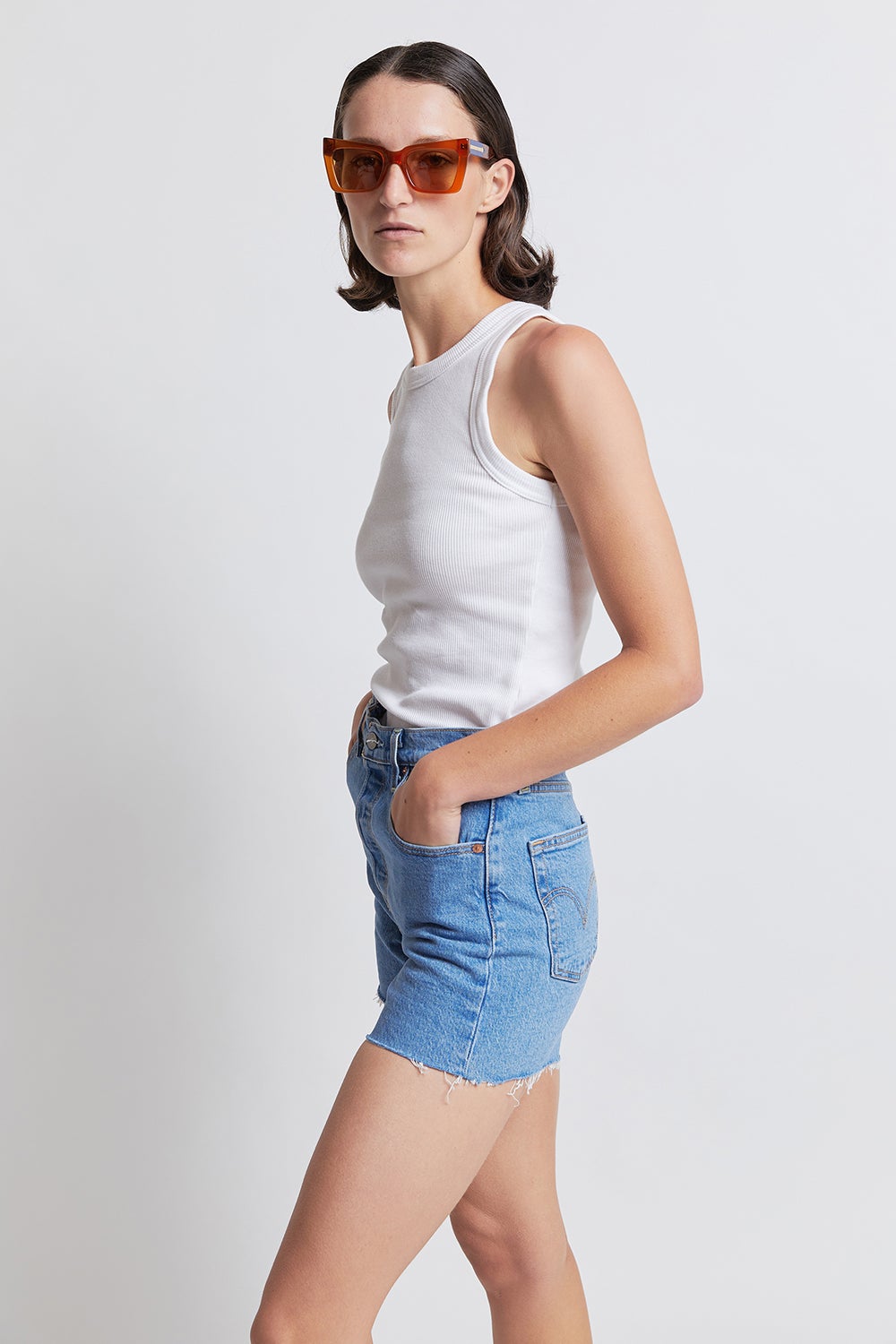 levi's ribcage short tango stonewash