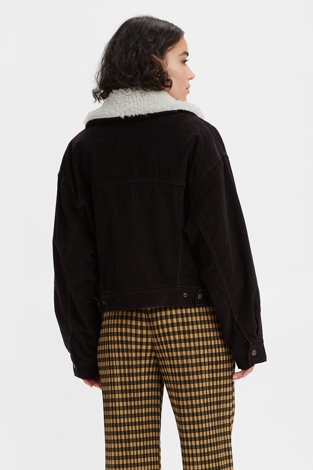 Levi's black borg hot sale sherpa jacket