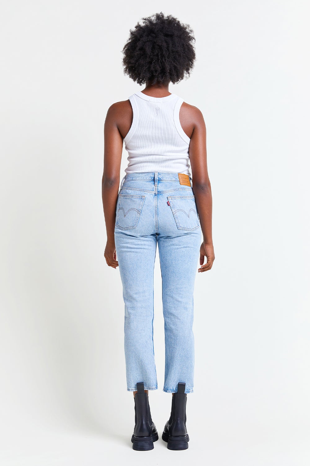 levi's high rise crop flare