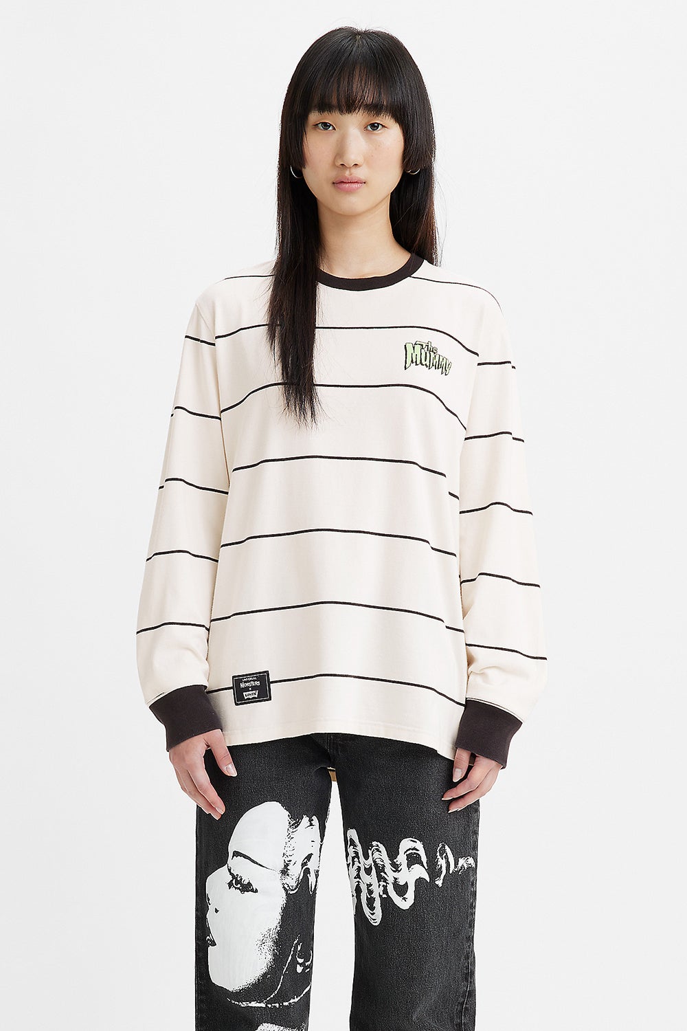 Levi's X Monsters Mummy Long Sleeve Tee Caviar Stripe | Karen