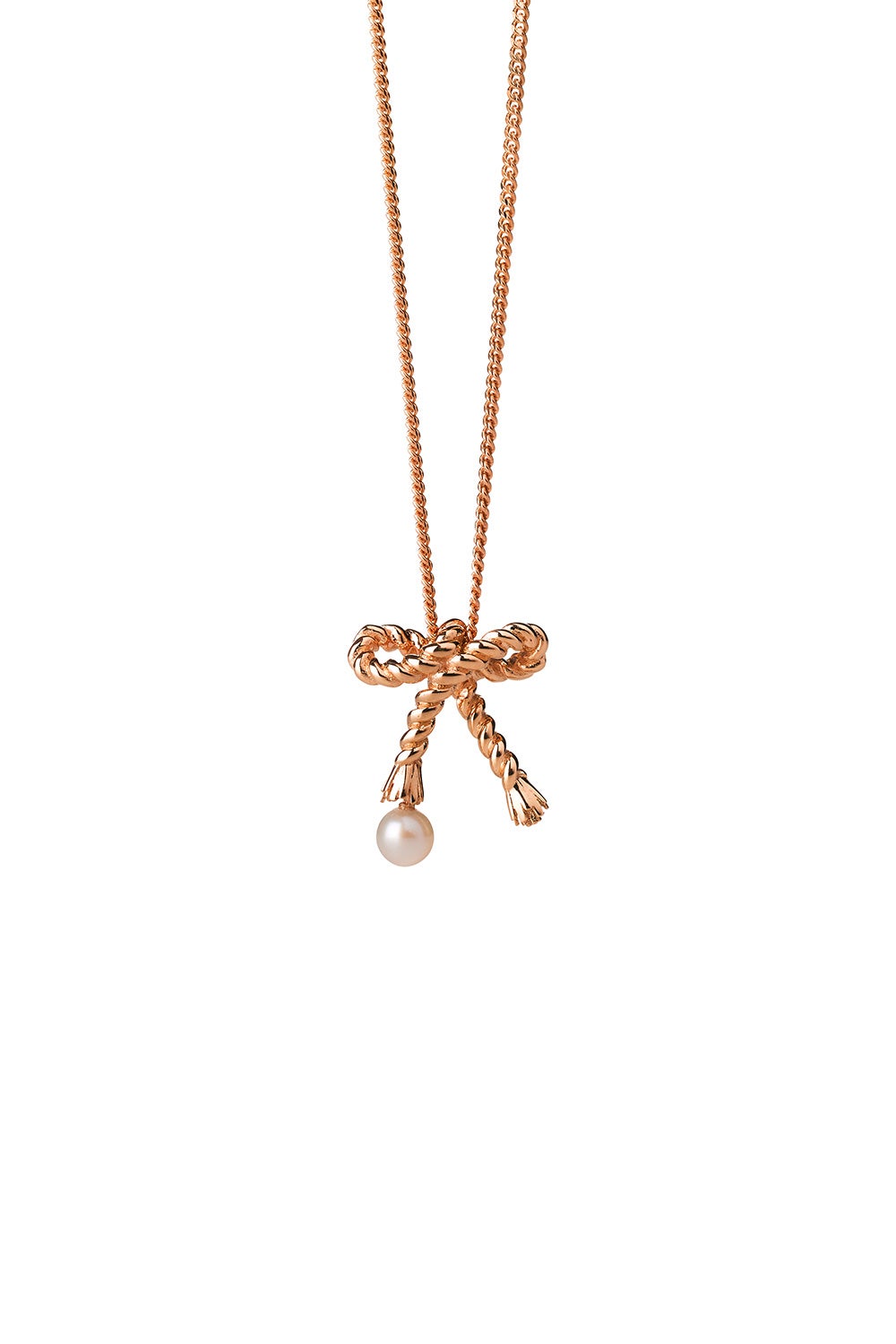 Tiffany Knot Necklace in Rose Gold with Diamonds | Tiffany & Co.