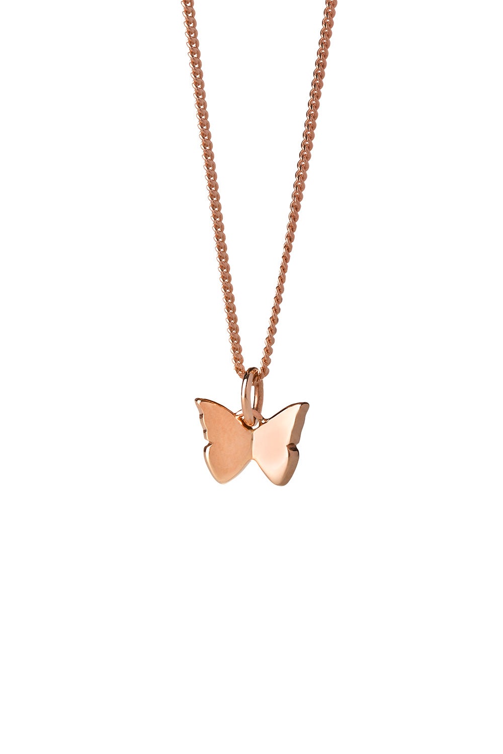 rose gold butterfly chain