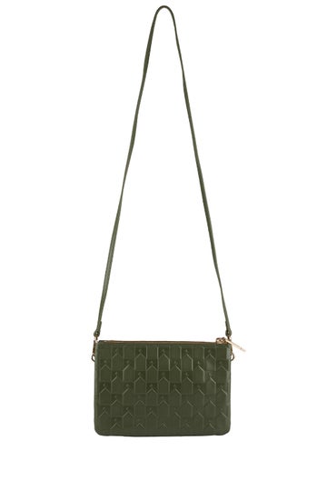 Jordan Monogram Crossbody Green in Polyester with Silver-tone - US