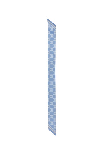 Checkerboard Twilly Scarf - Blue