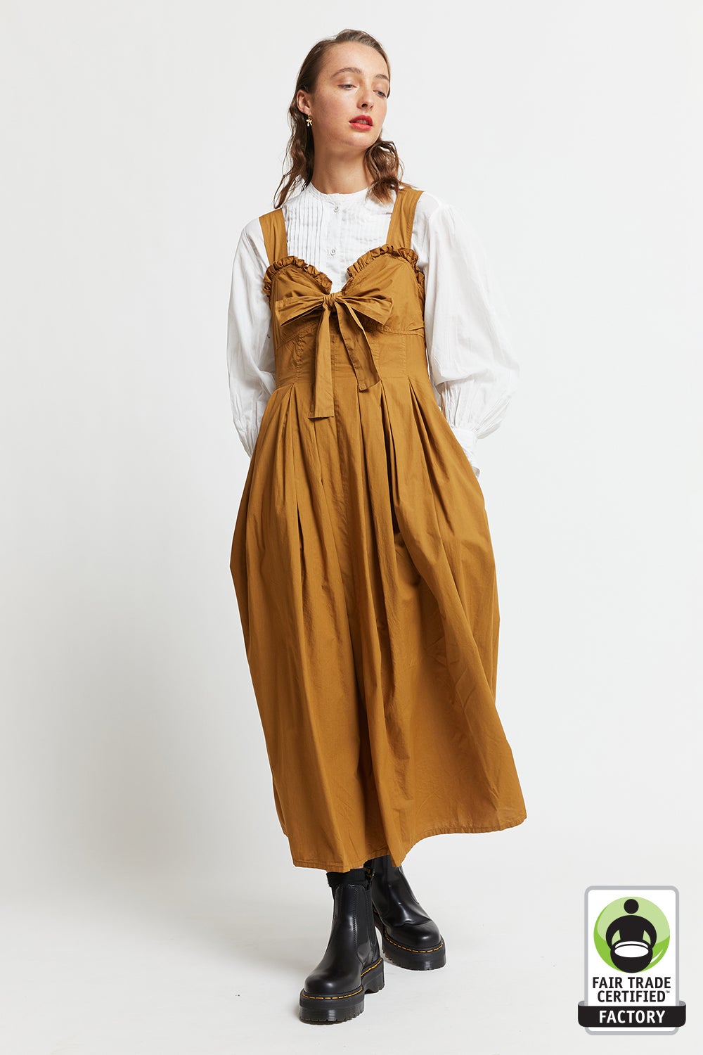 tan cotton dress