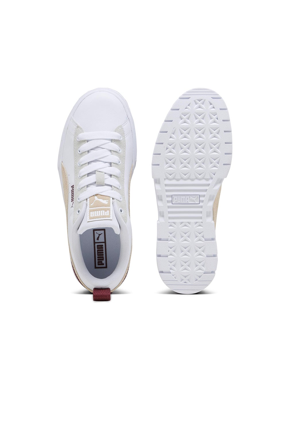 Puma basket best sale stitch white