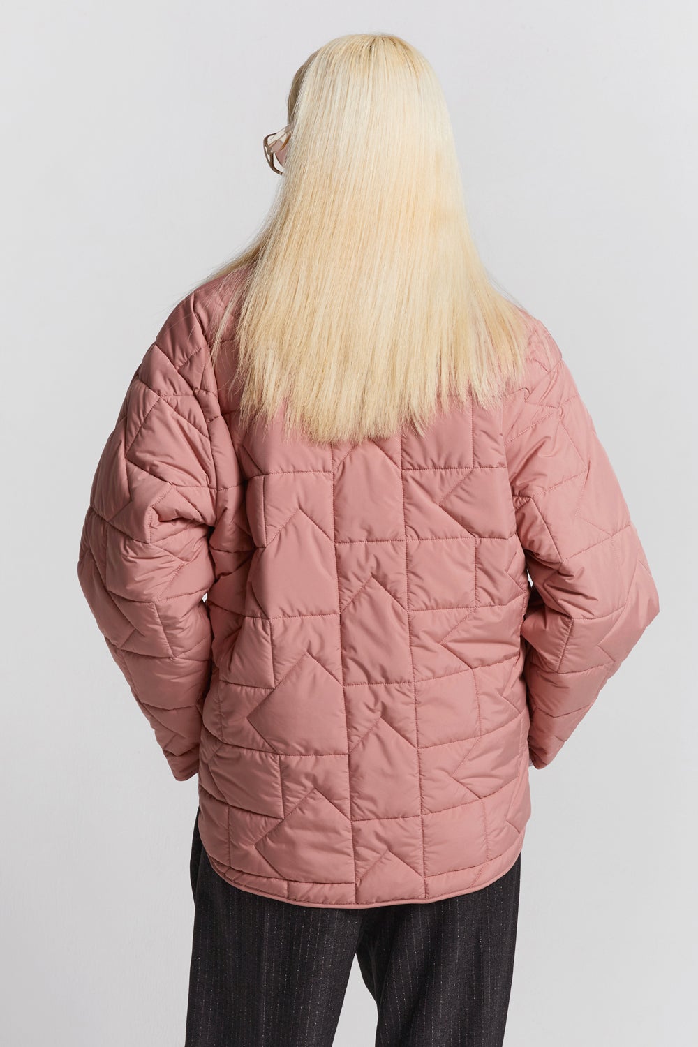 Monogram motif sales diamond quilted jacket