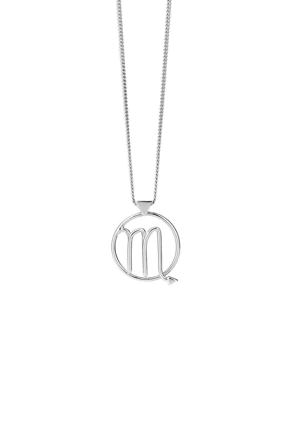 scorpio necklace silver