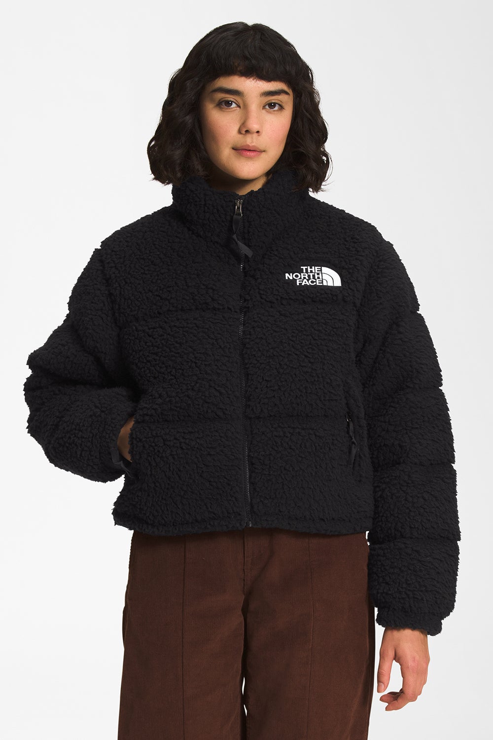 The North Face High Pile Fleece Nuptse Jacket Black | Karen Walker