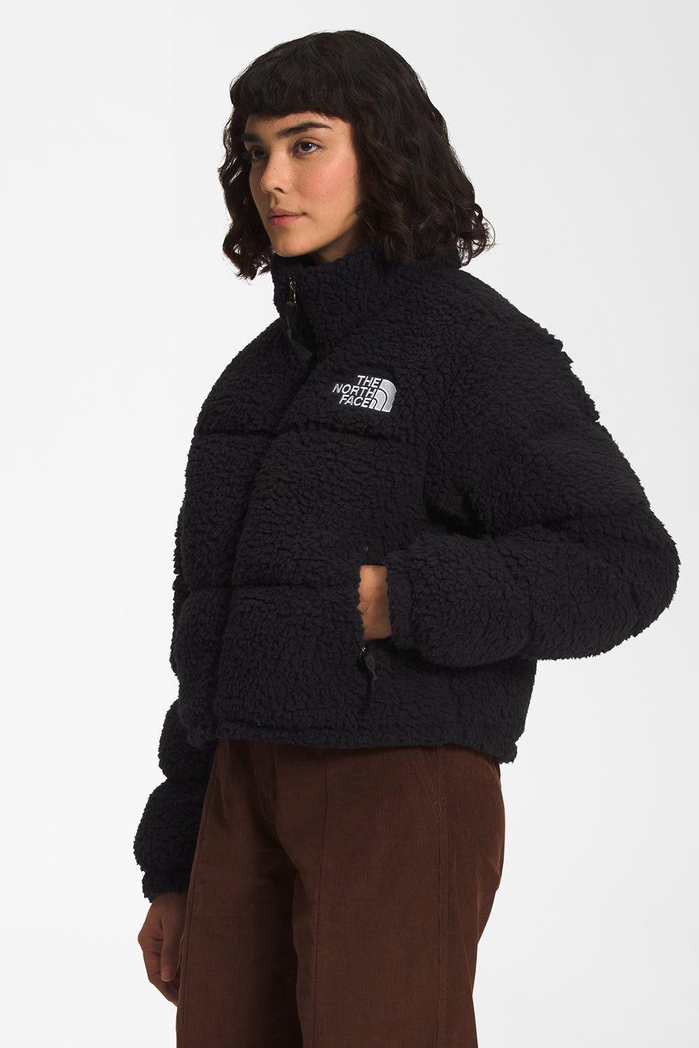 The North Face High Pile Fleece Nuptse Jacket Black | Karen Walker