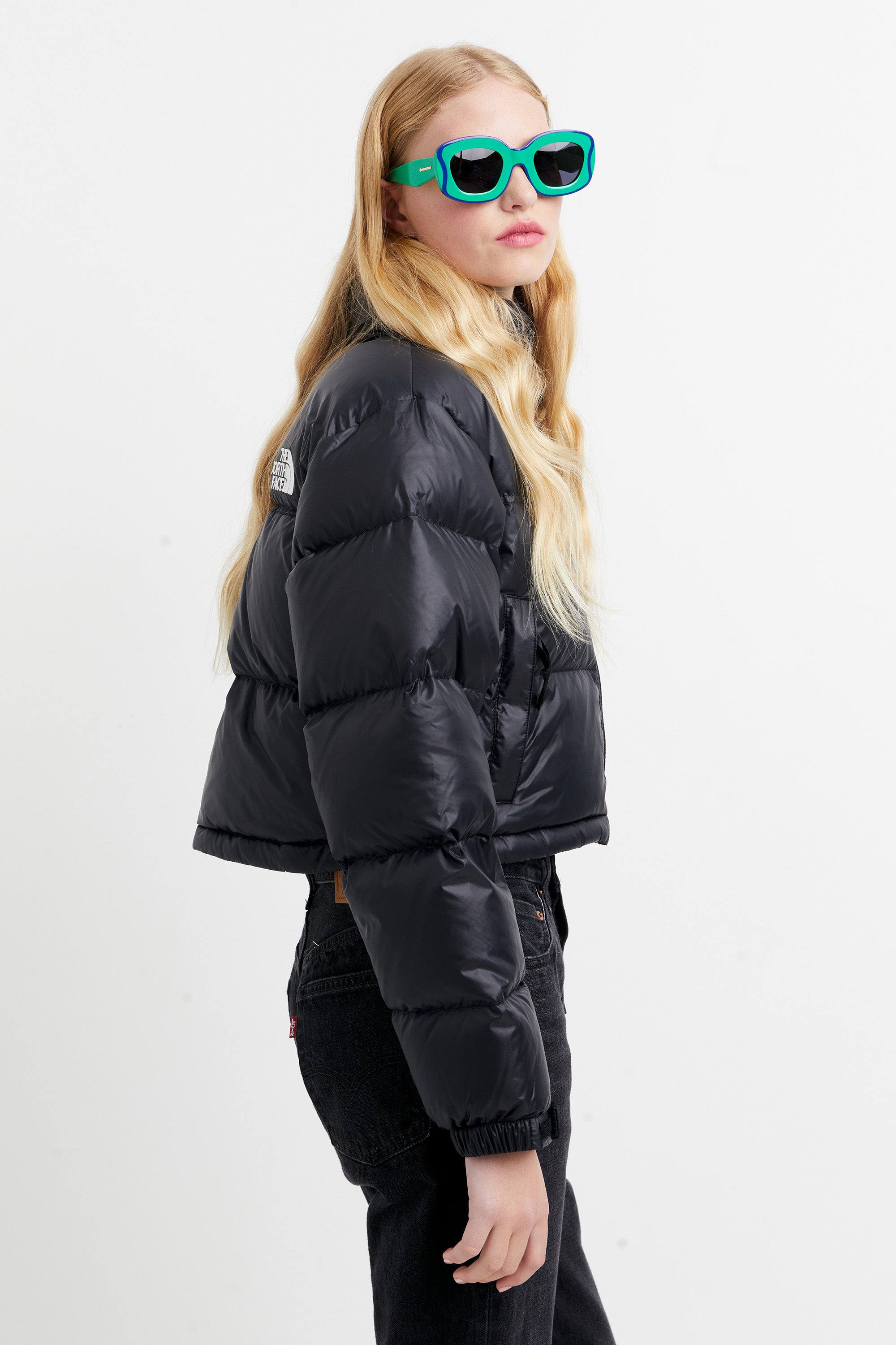 North face short store puffer jacket